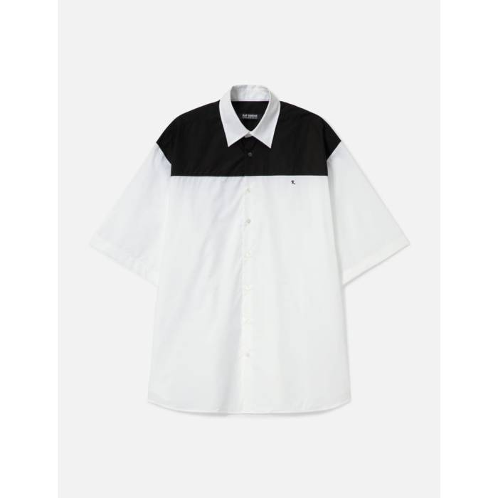 ラフシモンズ Raf Simons 【 American Bicolor Embroidered Shirt Men White 】 メンズ 白色 ホワイト