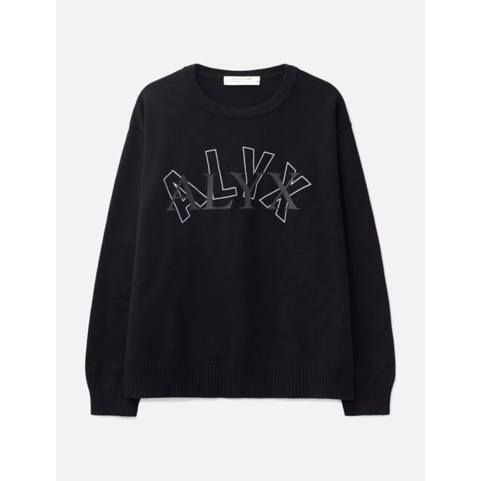 Alyx 【 Arch Logo Crewneck Sweater Men Black 】 ロゴ トレーナー メンズ 黒色 ブラック