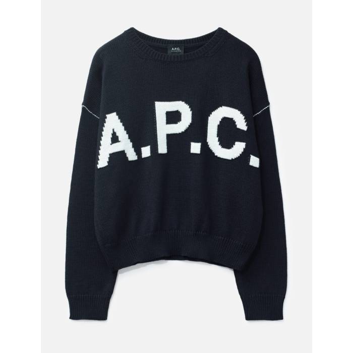 アー・ペー・セー A.p.c. 【 Logo Jumper Women Dark Navy 】 ロゴ レディース 紺色 ネイビー