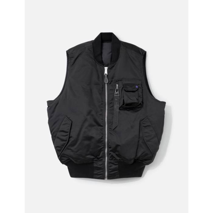 アルファインダストリーズ Alpha Industries 【 Ma-1 Base Vest Unisex Black 】 より良い ユニ一発やる 黒いこと 黒いこと