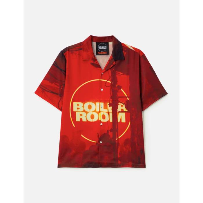 プレジャーズ Pleasures 【 X Boiler Room Venue Button Up Men Red 】 メンズ Red 赤・レッド