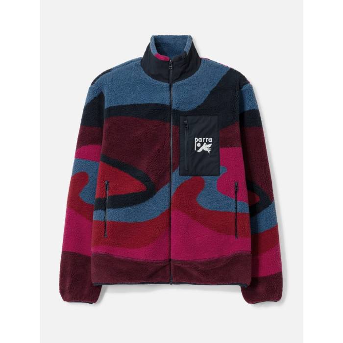 By Parra 【 Full Ftp Booster Polar Fleece Jacket Red Men Red 】 ポーラー フリース Jacket ジャケット Red 赤・レッド メンズ Red 赤・レッド
