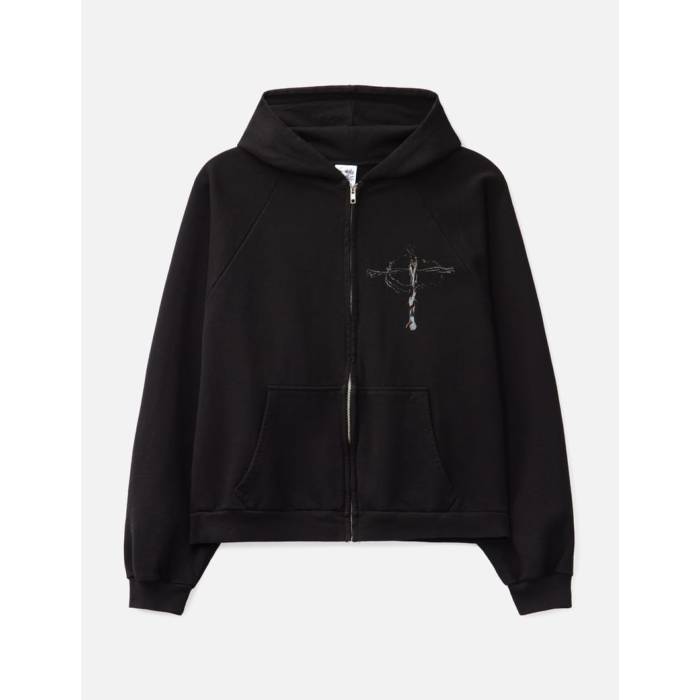 Basketcase 【 Roadrash Zip-Up Hoodie Unisex Jet Black 】 フーディー パーカー ユニ一発やる 黒いこと 黒いこと