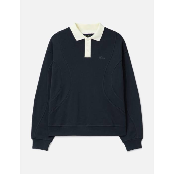 Dime 【 French Terry Rugby Men Navy 】 ラグビー メンズ 紺色 ネイビー