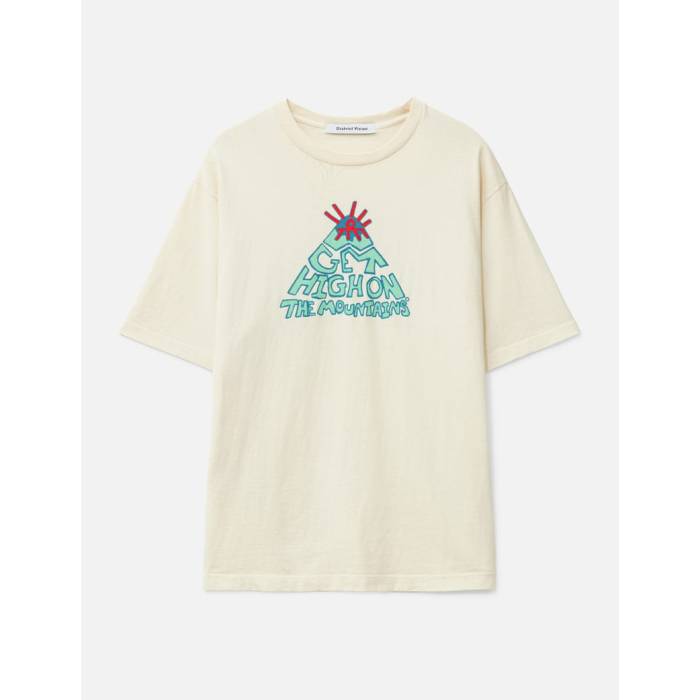 District Vision 【 California Cotton Tee Men Mountains Vintage White 】 黄金州 ティーシャツ メンズ vintage ビンテージ・ヴィンテージ 白いこと 白いこと