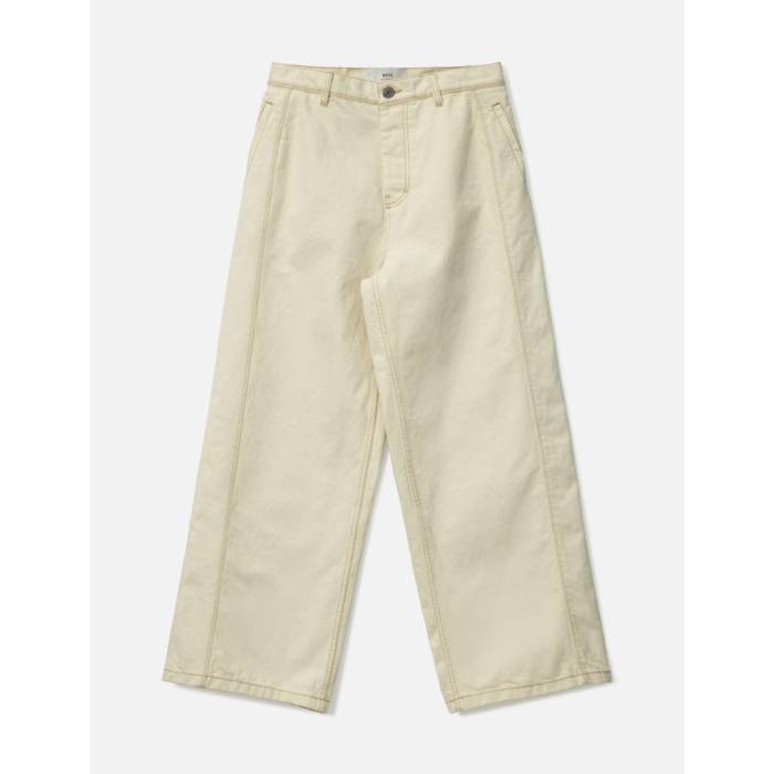 意中の女 Ami 【 Cotton Wide Fit Jeans Men Off White 】 デニム メンズ 白いこと 白いこと