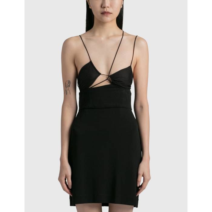 Nensi Dojaka 【 Fitted Bra Mini Dress Women Black 】 御召しもの レディース 黒いこと 黒いこと