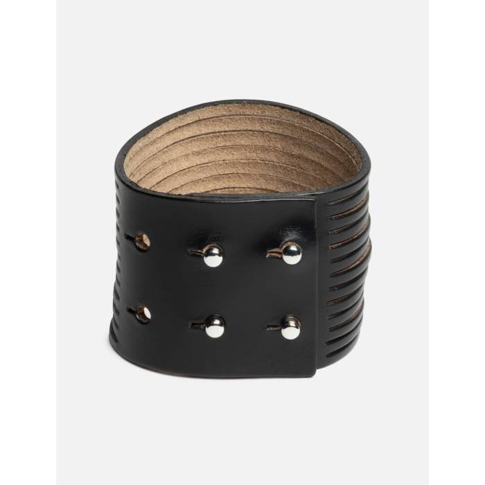アワーレガシー Our Legacy 【 Slash Bracelet Unisex Black Chromexcel Leather 】 腕輪 ユニ一発やる 黒いこと 黒いこと なめし革