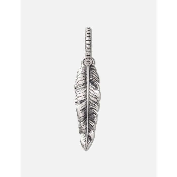 Polyteru 【 925 Silver Pendant Feather Unisex Silver 】 Silver 銀色・シルバー ユニセックス Silver 銀色・シルバー