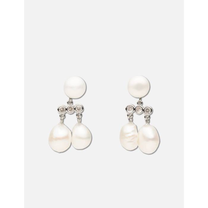 Notte 【 Amelia Pearl Earrings Women Silver/ White 】 パール イヤリング レディース Silver 銀色・シルバー 白色 ホワイト