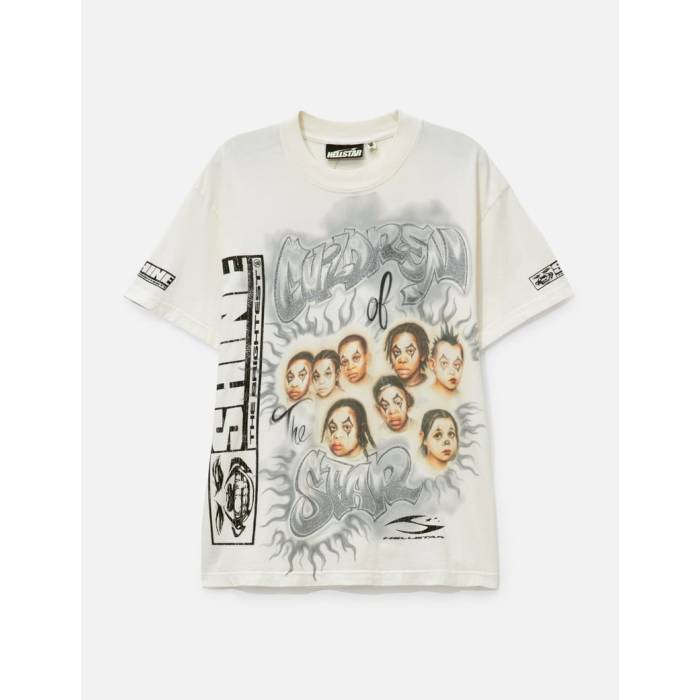 Hellstar 【 Children Of The Star T-Shirt Men White 】 プルオーバー メンズ 白いこと 白いこと