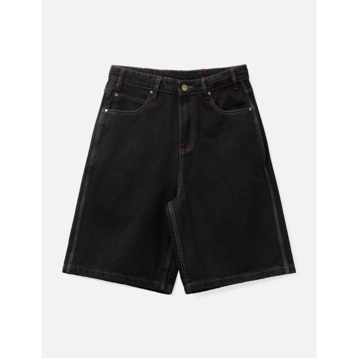 Butter Goods 【 X Daniel Johnston Dragon Denim Shorts Men Washed Black 】 ドラゴン デニム ショーツ メンズ 黒色 ブラック｜スニケス