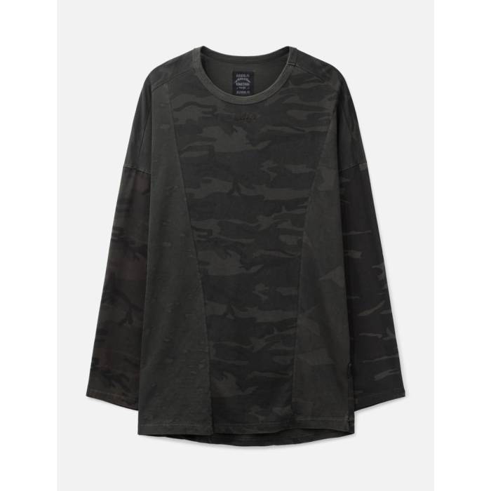 Ajobyajo 【 Camouflage Leopard Mixed Long Sleeve Unisex Camo 】 ヒョウ柄 レオパード Sleeve スリーブ ユニセックス カモ柄｜スニケス