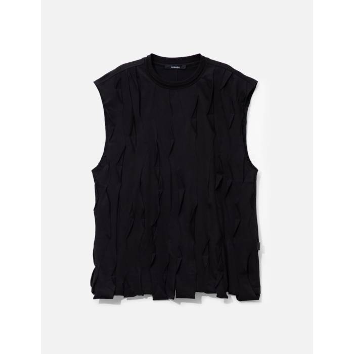 Songzio 【 Fragment Sleeveless Men Black 】 Sleeveless ノン衣袂 メンズ 黒いこと 黒いこと