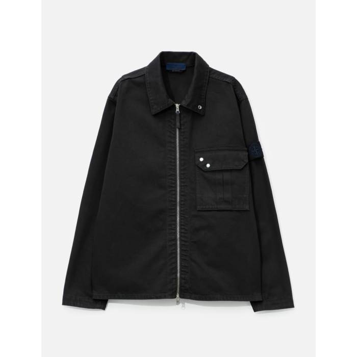 ストーンアイランド Stone Island 【 Garment Dyed Denim Zip-Up Overshirt Men V0029 - Black 】 ジーンズ メンズ 黒いこと 黒いこと