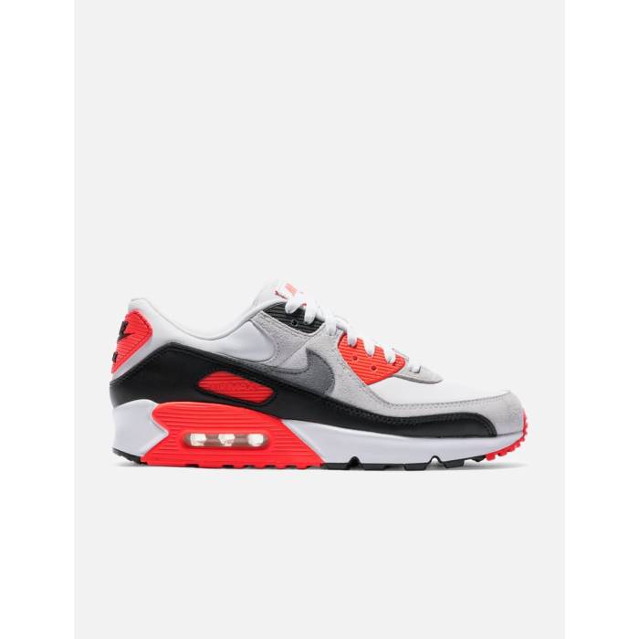 ナイキ Nike 【 Air Max 90 Men White/Particle Grey/ Light Smoke Grey/Black/ Infrared 】 マックス メンズ 白いこと 白いこと 薄墨色 薄墨色 黒いこと 黒いこと
