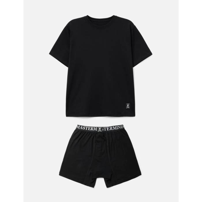 マスターマインドワールド Mastermind World 【 T-Shirt And Boxers Set Men Black 】 ティーシャツ メンズ 黒いこと 黒いこと