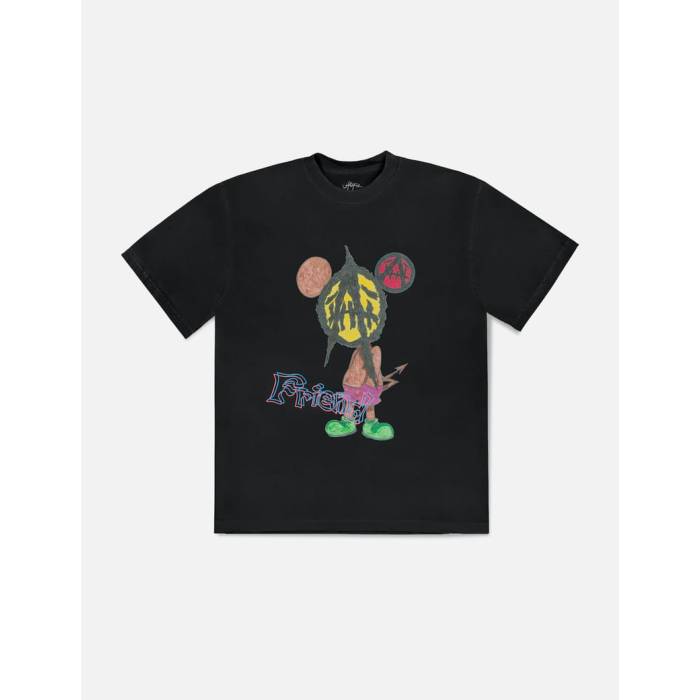Cactus Jack By Travis Scott 【 Saint Michael Utopia T-Shirt 2B Men Grey 】 プルオーバー メンズ 薄墨色 薄墨色