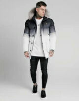 憧れの Jacket Parka Fade Long Siksilk ブラック 黒色 ジャケット パーカー Siksilk シックシルク Black ジャケット コート メンズファッション Sjdp54 Bhavaspa Com