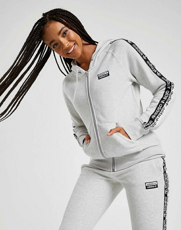 低価格で大人気の フーディー フリース Originals Adidas アディダスオリジナルス パーカー パーカー トップス レディースファッション Grey Hoodie Zip Full Fleece Tape Originals Adidas グレ 灰色 Sjdp54 Bhavaspa Com
