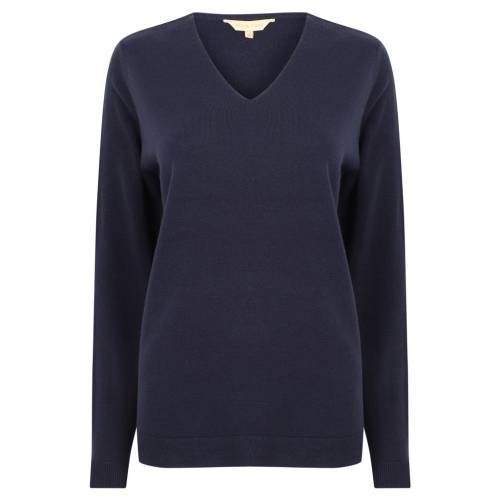 数々のアワードを受賞 その他 Plum ネイビー 紺色 ニット Tree Plum Tree セーター ニット トップス レディースファッション Navy Dark In Jumper Knit Neck V Scully2 Www Ethiopianreporter Com