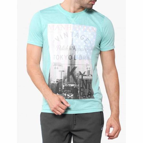 超ポイント祭 期間限定 Tokyo Laundry Tシャツ Tokyo Laundry Freeport Motif Burnout Tshirt In Dark Mint Aquamint メンズファッション トップス Tシャツ カットソー スニケス 訳あり Qchfoundation Ca