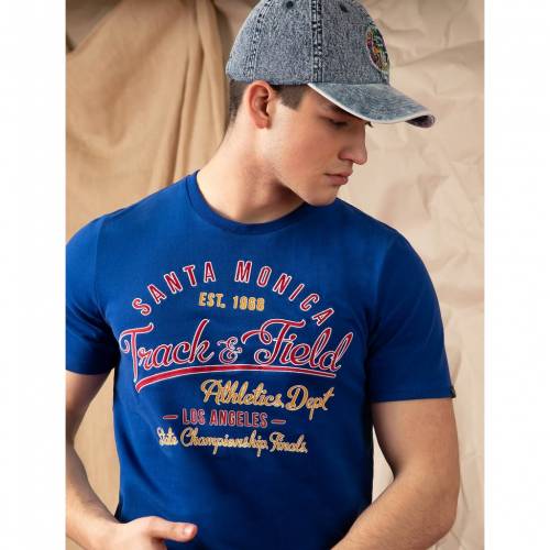 トーキョーランドリー ジャージー Tシャツ 青色 ブルー メンズ Tokyo Laundry Santa Monica Applique Motif Cotton Jersey Tshirt In Sea Surf Blue Sapphire Ultranoticias Com Mx