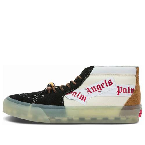 ヴァンズ バンズ エンゼルス 黒いこと 黒いこと 白いこと 白いこと \u0027BLACK\u0027 スニーカー メンズ VANS PALM ANGELS X SK8-MID VLT LX VN0A7TNH78C / BLACK WHITE