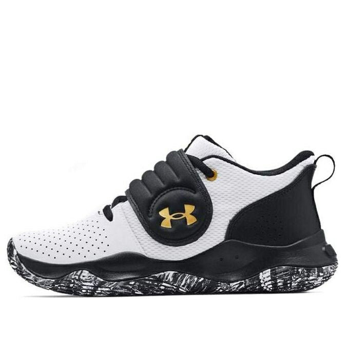 ゾーン 黒色 ブラック 白色 ホワイト アンダーアーマー 'WHITE GOLD' ジュニア キッズ UNDER ARMOUR (GS) UNDER ARMOUR ZONE BB BLACK 3024262-102 / WHITE BLACK ベビー マタニティ スニーカー