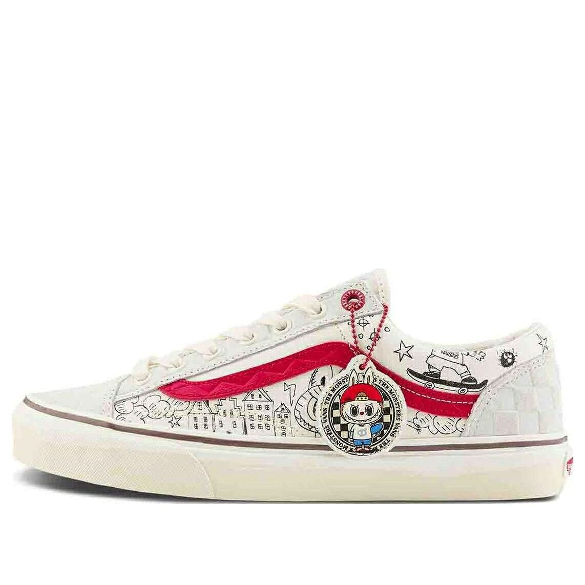 ヴァンズ バンズ 白いこと 白いこと 赤 赤いこと \u0027WHITE RED\u0027 スニーカー メンズ VANS STYLE 36 X THE MONSTERS VN000CDECCZ / WHITE RED メンズ靴-スニーカー