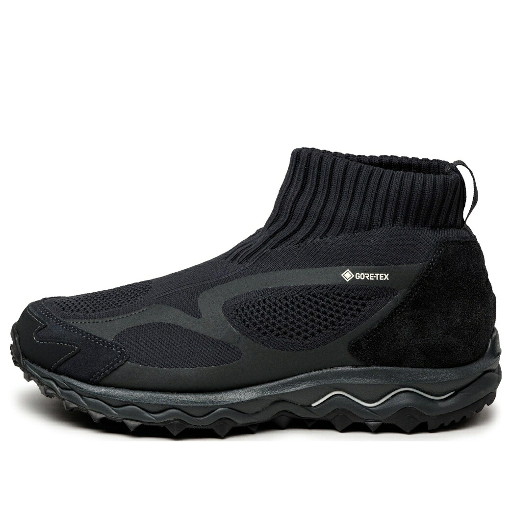 ミズノ 縮くれる ウェイブ ミッド 黒いこと 黒いこと \u0027BLACK\u0027 スニーカー メンズ MIZUNO X NONNATIVE WAVE MUJIN TL MID GTX D1GG215503 / BLACK