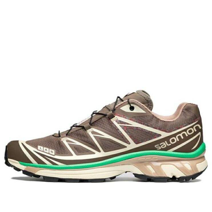サロモン 緑 グリーン 'MINDFUL FALCON' スニーカー メンズ SALOMON XT-6 473120 / FALCON ALMOND MILK BRIGHT GREEN