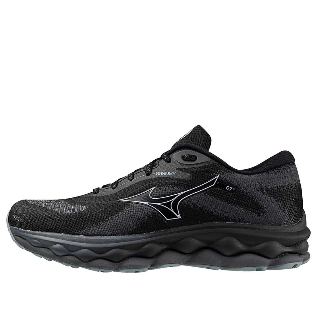 ミズノ ウェーブ ウェイブ スカイ 黒色 ブラック BLACK スニーカー メンズ MIZUNO WAVE SKY 7 J1GC230252 / BLACK
