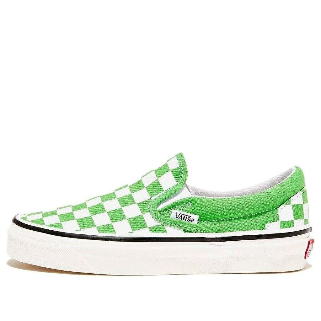 ヴァンズ バンズ 古典派音楽 スリッポン 緑 緑であること \u0027CHECKERBOARDCLASSIC GREEN\u0027 スニーカー メンズ VANS CLASSIC SLIP-ON 98 DX \u0027CHECKERBOARD-CLASSIC VN0A7Q581OZ / CLASSIC GREEN