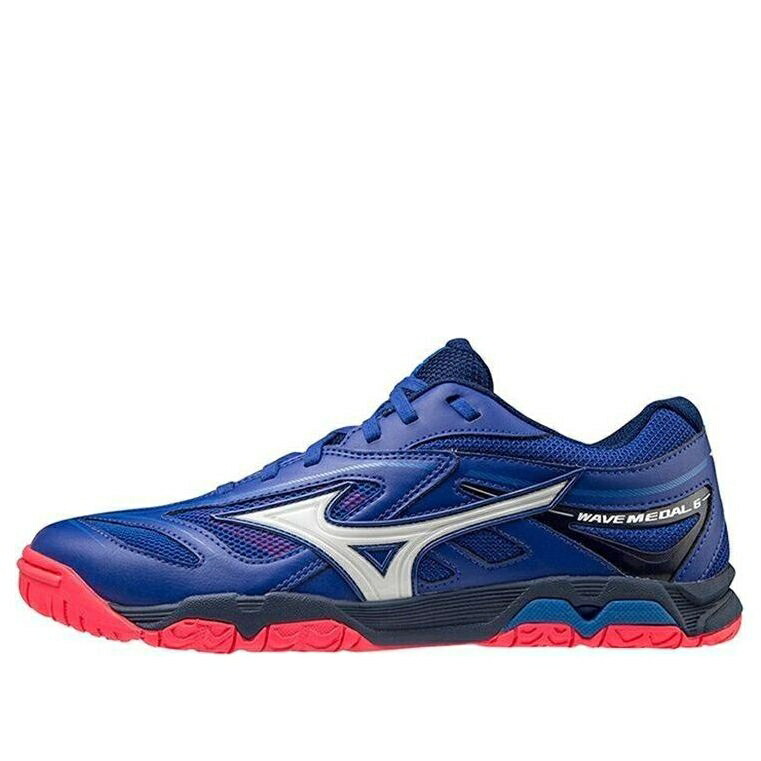 ミズノ ウェーブ ウェイブ 青色 ブルー 赤 レッド 'BLUE RED' スニーカー メンズ MIZUNO WAVE MEDAL 6 81GA191520 / BLUE RED