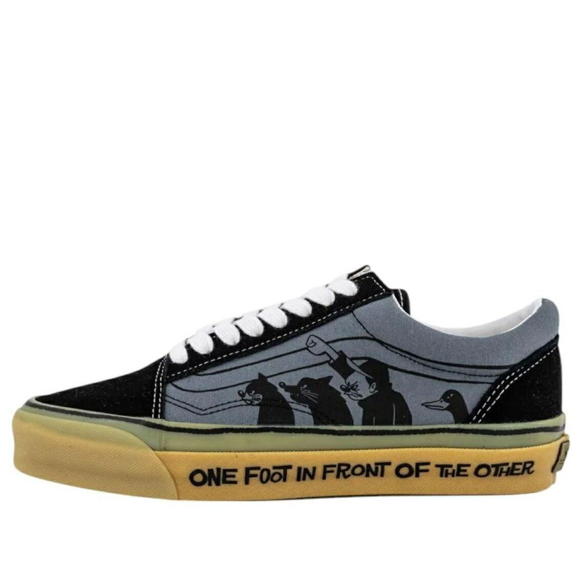 ヴァンズ バンズ 薄墨色 薄墨色 黒いこと 黒いこと 年寄りの学院 \u0027BLACK GUM\u0027 スニーカー メンズ VANS X YUSUKE HANAI OLD SKOOL LX GREY VN000D56BN5 / BLACK GREY GUM