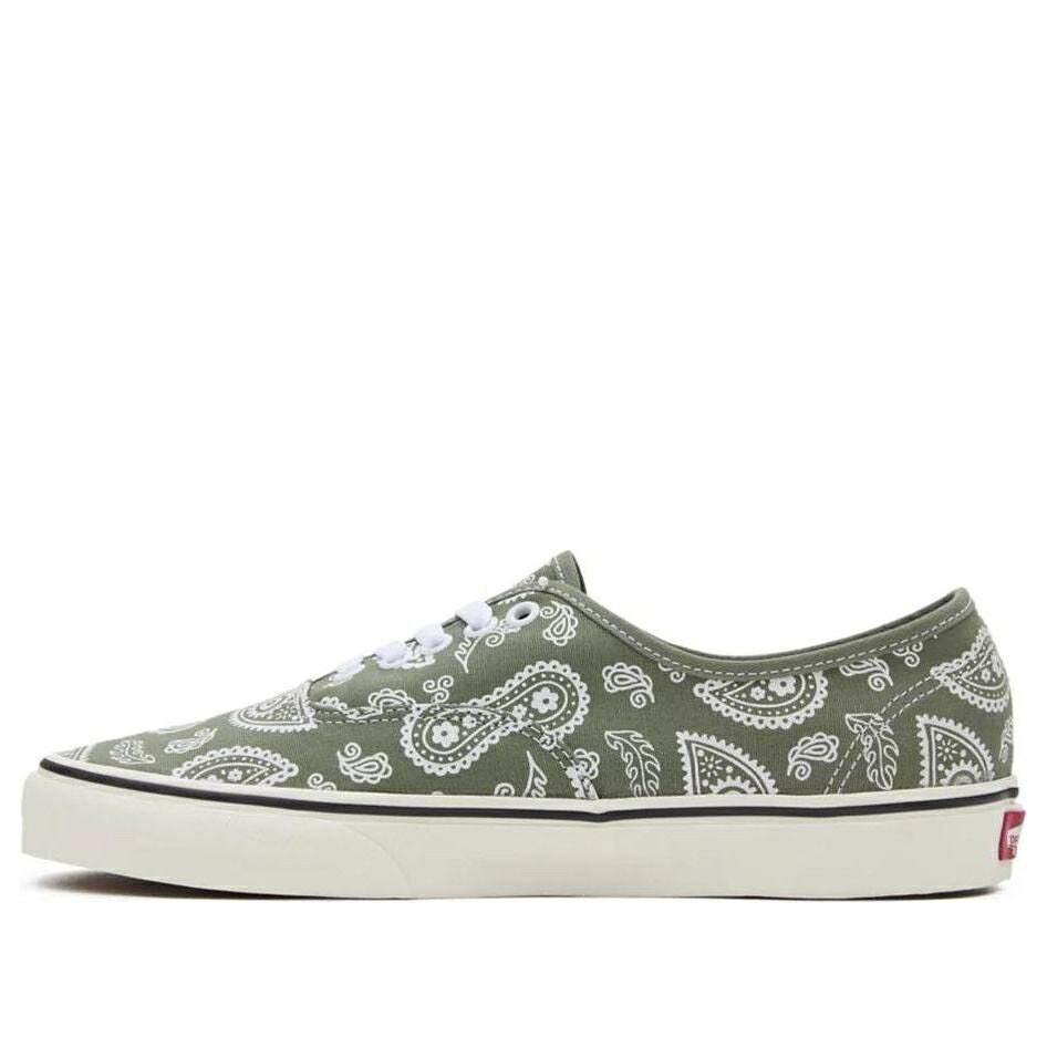 ヴァンズ バンズ オーセンティック オリーブ 緑 グリーン 白色 ホワイト 'PRIMAVERA OLIVE' スニーカー メンズ VANS AUTHENTIC PAISLEY - VN000BW5OLV / OLIVE GREEN WHITE｜スニケス