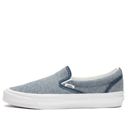 ヴァンズ バンズ ボルト クラシック スリッポン 藍色 インディゴ 'INSIDE DENIM' スニーカー メンズ VANS VAULT OG CLASSIC SLIP-ON LX OUT VN0A32QNIND / INDIGO|スニケス
