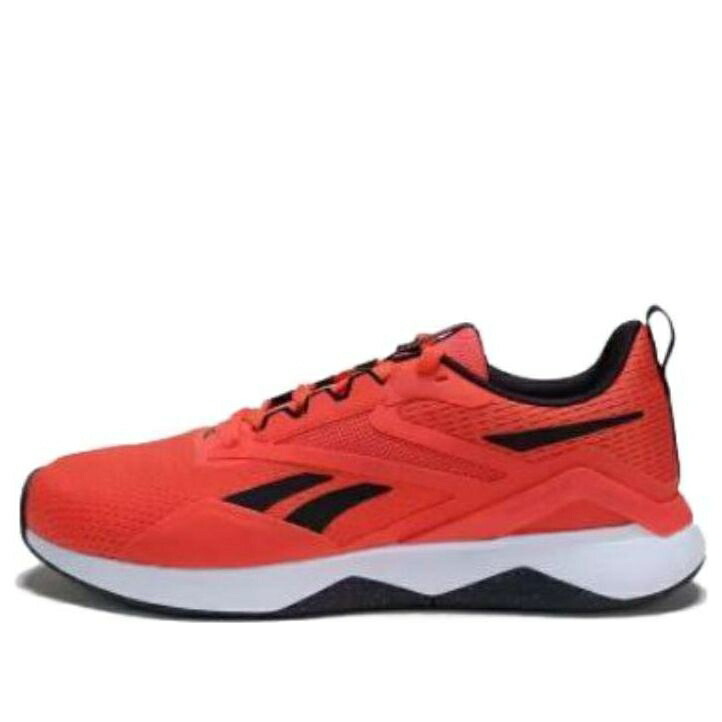 リーボック 赤 レッド コア ダイナミック 黒色 ブラック 白色 ホワイト 'DYNAMIC BLACK' スニーカー メンズ REEBOK NANOFLEX TR 2 RED CORE 100074537 / DYNAMIC RED CORE BLACK WHITE