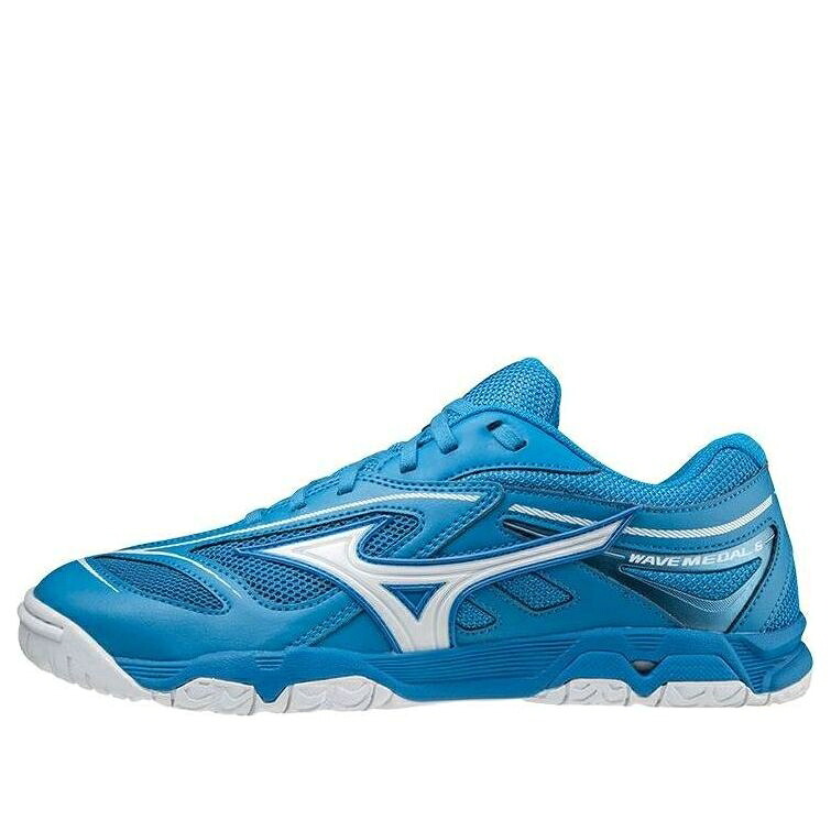 ミズノ ウェーブ ウェイブ 青色 ブルー 白色 ホワイト 'BLUE' スニーカー メンズ MIZUNO WAVE MEDAL 6 81GA191527 / BLUE WHITE