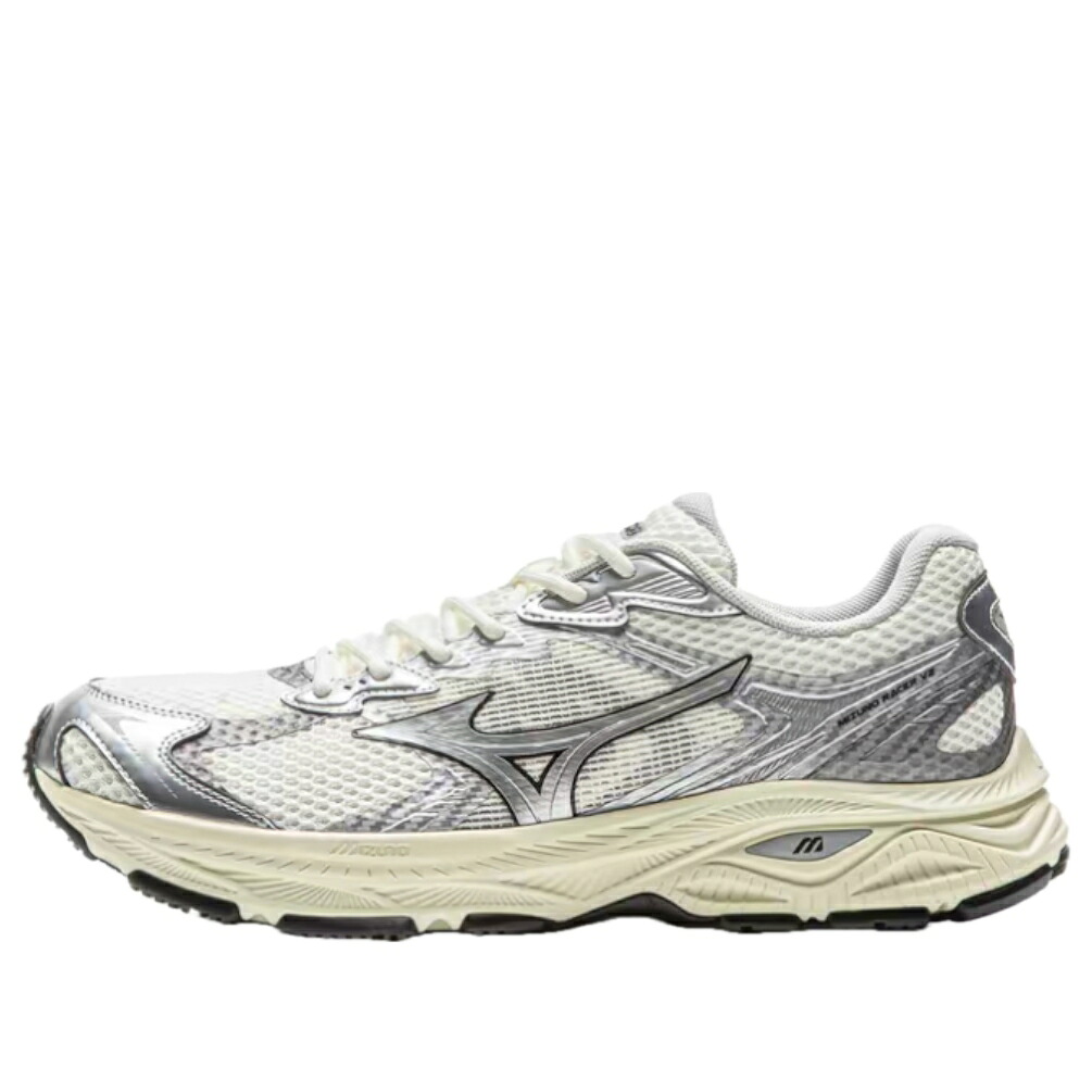 ミズノ 皮膚軟化剤 しろがね色 しろがね色 \u0027CREAM SILVER\u0027 スニーカー メンズ MIZUNO RACER V2 D1GH250606 / CREAM SILVER