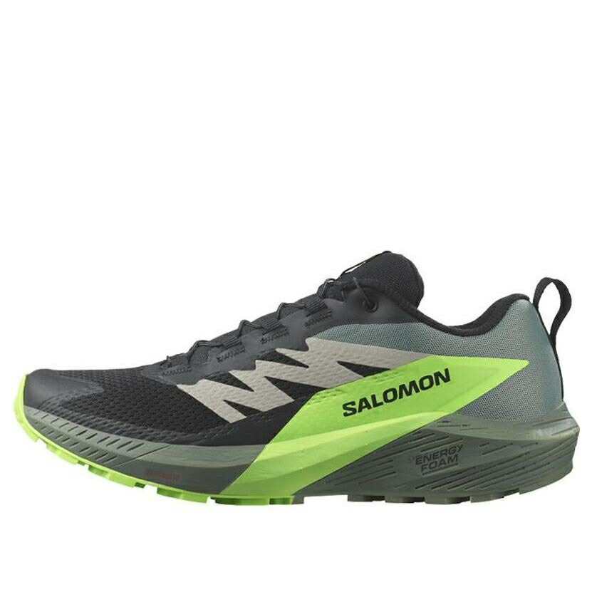 サロモン 黒色 ブラック 緑 グリーン 'BLACK WREATH' スニーカー メンズ SALOMON SENSE RIDE 5 LAUREL 473111 / L47311100 BLACK LAUREL WREATH GREEN