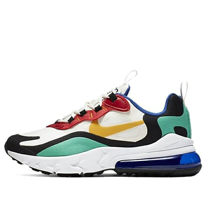 ナイキ マックス リアクト 赤 レッド 白色 ホワイト 青色 ブルー エアマックス 'BAUHAUS' ジュニア キッズ NIKE (GS) AIR MAX 270 REACT BQ0103-001 / RED WHITE BLUE ベビー マタニティ スニーカー｜スニケス
