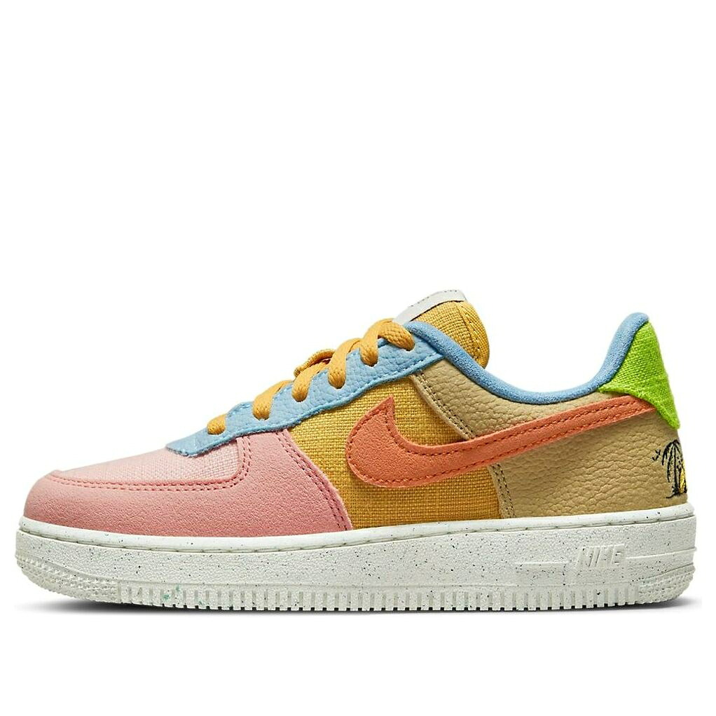ナイキ クラブ 黄色 イエロー 青色 ブルー ピンク 緑 グリーン クリーム エアフォース '07 'SUN MULTI' ジュニア キッズ NIKE (PS) AIR FORCE 1 LOW LV8 NEXT NATURE CLUB - DM1008-700 / YELLOW BLUE PINK GREEN CREAM|スニケス