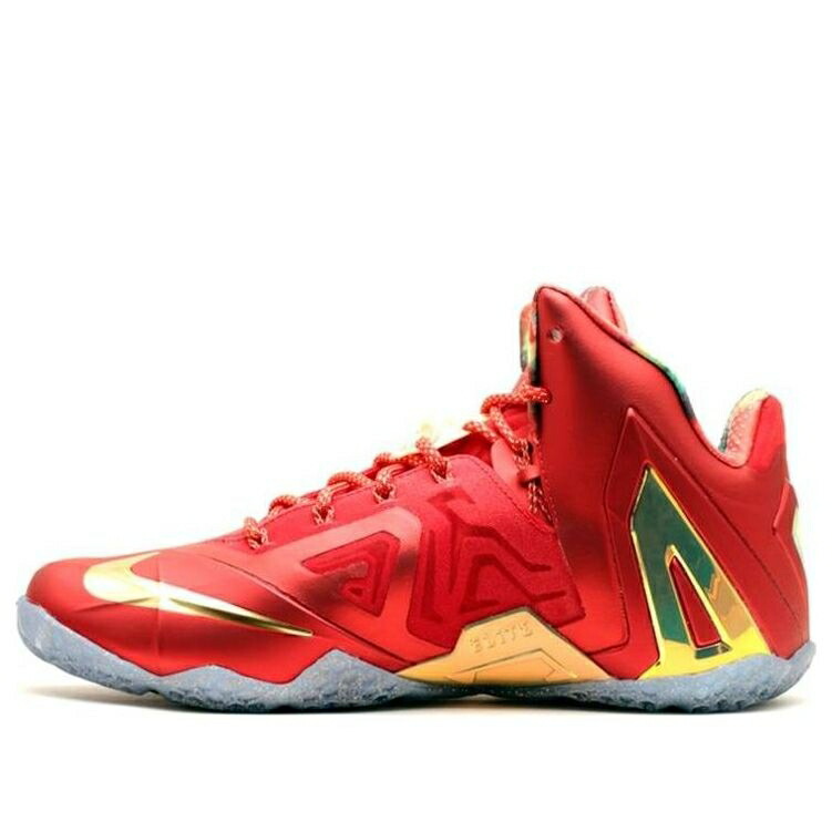 ナイキ レブロン エリート 赤 レッド 'CHAMPIONSHIP' スニーカー メンズ NIKE LEBRON 11 ELITE SE 695226-670 / RED GOLDYELLOWGOLD