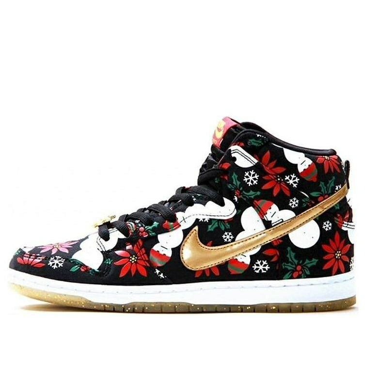ナイキ エスビー ダンク ハイ プレミアム クリスマス 黒色 ブラック ダンクハイ 'UGLY SWEATER' スニーカー メンズ NIKE X CONCEPTS SB DUNK HIGH PREMIUM CHRISTMAS 635525-006 / BLACK｜スニケス