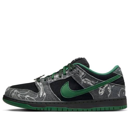 ナイキ エスビー ダンク 労働者階級 黒いこと 黒いこと 緑 緑であること 白いこと 白いこと ダンクロー \u0027ANTHRACITE GREEN\u0027 スニーカー メンズ NIKE X THERE SKATEBOARD SB DUNK LOW PRO GORGE HF7743-001 / BLACK GORGE GREEN WHITE