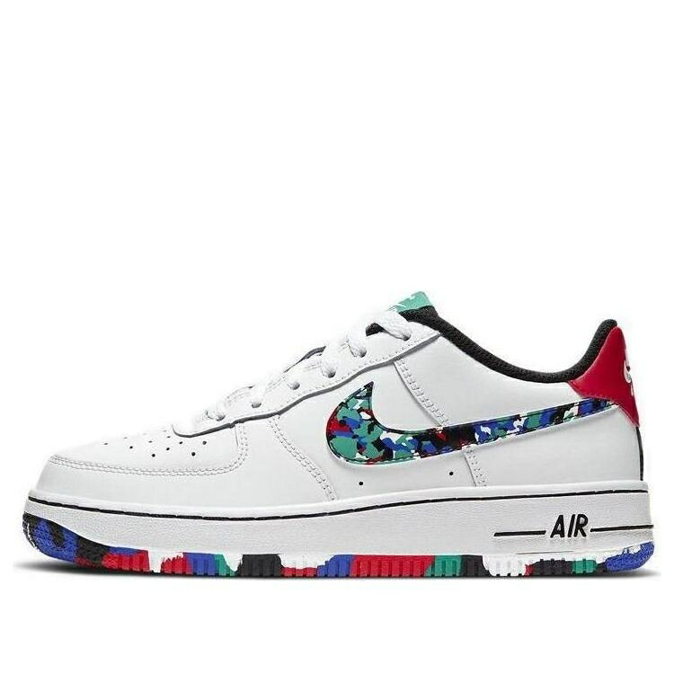 ナイキ 白いこと 白いこと 空軍 \u0027CRAYON MULTI\u0027 御坊っちゃん キッズ NIKE (GS) AIR FORCE 1 LOW WHITE CU4632-100 / WHITE MULTI COLOR もの言う花 マタニティ スニーカー