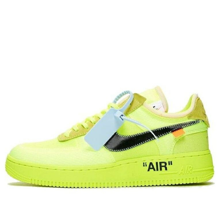 ナイキ オフホワイト 黒色 ブラック エアフォース VOLT スニーカー メンズ NIKE X OFF-WHITE AIR FORCE 1 LOW AO4606-700 / VOLT BLACK CONE
