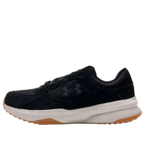 スエード スウェード 黒色 ブラック 白色 ホワイト アンダーアーマー BLACK スニーカー メンズ UNDER ARMOUR UNDER ARMOUR EDGE SUEDE 3027731-001 / BLACK WHITE QUARTZ